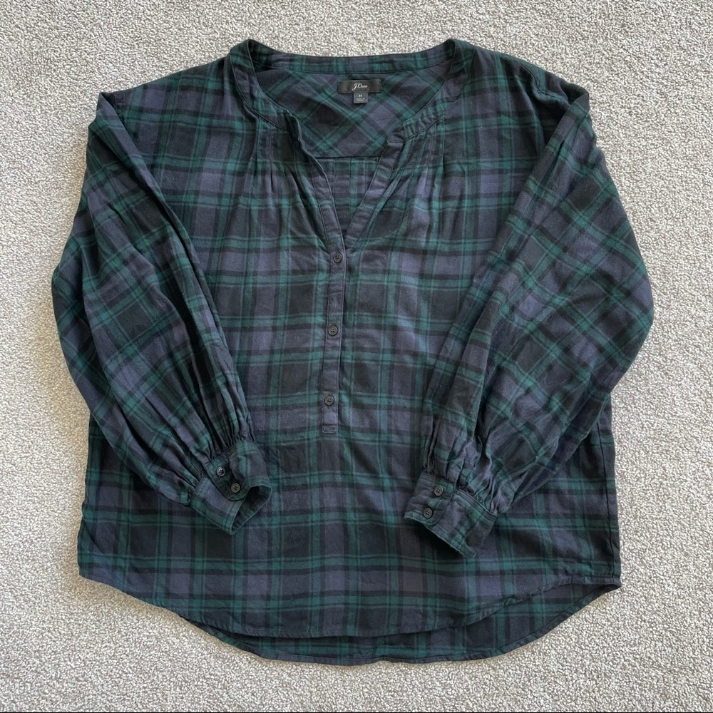 J. Crew Women’s Shirt in Black Watch Plaid